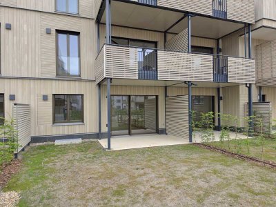 Erstbezug direkt an der Dahme – Gartenwohnung mit Terrasse und neuer Einbauküche