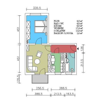 2,0-Zimmerwohnung