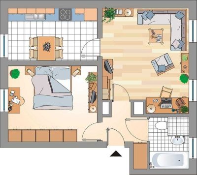 Bezugsfertige Erdgeschoss Wohnung