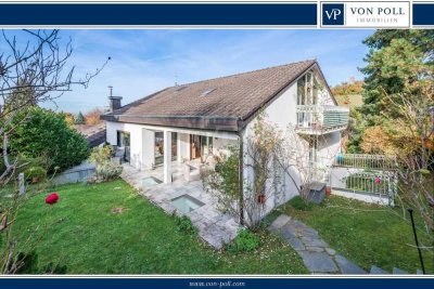 Familienleben im lichtdurchfluteten Einfamilienhaus mit Gartenidylle  auf dem Geigersberg