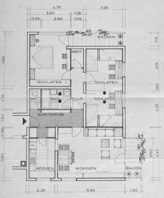 Attraktive helle  4-Zimmer-Wohnung im 7. OG mit 2 Balkonen in Stuttgart-Botnang