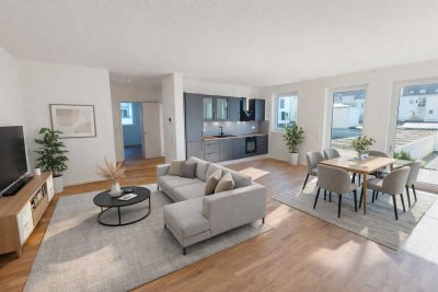 Premium-Mietwohnung, Echtholzparkett, Terrasse, Garage, Neubau, Erstbezug