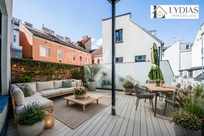 Traumhafte 3-Zimmer-Altbauwohnung mit 32m² Terrasse – künftig Nähe U2-Reinprechtsdorfer Straße / Top Infrastruktur!