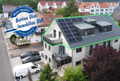 DIETZ: Hochwertige Ausstattung in penthouseähnlicher Wohnung mit 2 großen Balkonen! Wohnungsaufzug!