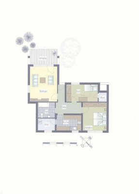 Einliegerwohnung mit Gartennutzung zu vermieten