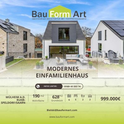 Ihr Familienparadies in Speldorf: bezugsfertiges Neubau-EFH mit Garten in toller  Hanglage | 190 m²