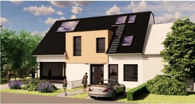 DHH Effizienzklasse A+, KfW 40 mit PV-Anlage , Keller, Fußbodenheizung und Grundstück!