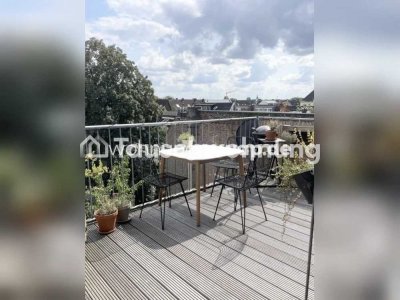 Tauschwohnung: Dachterrassen Maisonette gegen Gartenwohnung