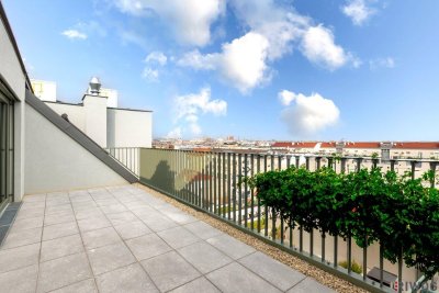ERSTBEZUG | DG-Maisonette mit ca. 18 m² INNENHOF-TERRASSE | Fernwärme | TG-Stellplatz optional | Nachhaltiges Wohnbauprojekt