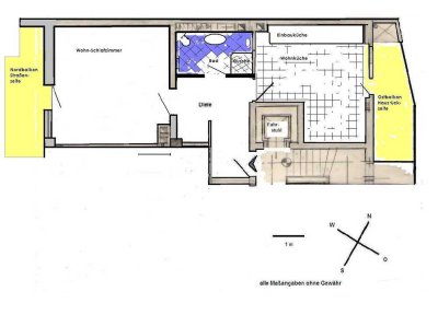 Provisionsfrei, Topsanierte Singlewohnung mit 2 Balkonen, Blick über Wiesbaden