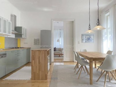 expat flat: möblierte 4-Zimmerwohnung (2 Schlafzimmer) nahe Mariahilfer Straße