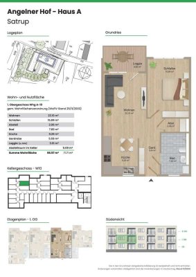 *Moderne 2 Zimmer - Neubauwohnung in Satrup zu vermieten*