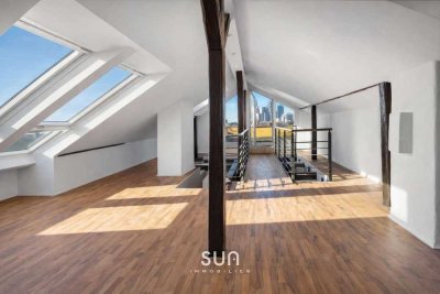 GÜNTHERSBURGALLEE PENTHOUSE – A++ Lage, Skylineblick & spektakuläres Loft-Feeling!