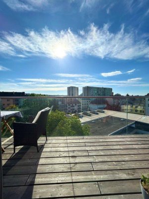 STYLISCHES PENTHOUSE I KLIMA I SONNENTERRASSE I OFFENE DESIGN-KÜCHE I SMART-LIVING I ELEGANTES BAD MIT REGENDUSCHE I PROJEKT WOHNEN I