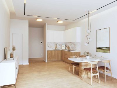 Flexible 3,5-Zimmer-Wohnung mit offener Küche und Balkon