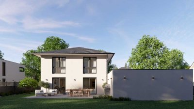 Hüls- Moderne Stadtvilla (NEUBAU- freistehend - 140m2) mit Garage, Wärmepumpe & Top Grundstück!