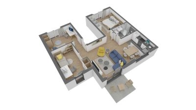 Attraktive 4 Zimmer-Wohnung im EG mit eigenem Garten