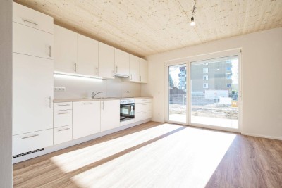 3-Zimmer-Gartenwohnung mit 345 m² Garten, Terrasse, Erstbezug, barrierefrei, Landskron