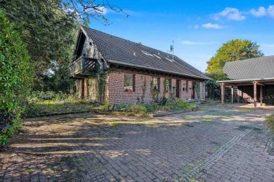 Familienidylle mit Potenzial – sanierungsbedürftiges Haus mit Garten u. Einliegerwohnung – Ladbergen