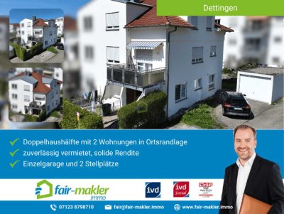 FAIR-MAKLER: Doppelhaushälfte mit 2 Eigentumswohnungen in Ortsrandlage