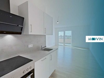 NEUBAU: Lichtdurchflutete 2-Zimmer-Wohnung mit großem Balkon und EINBAUKÜCHE