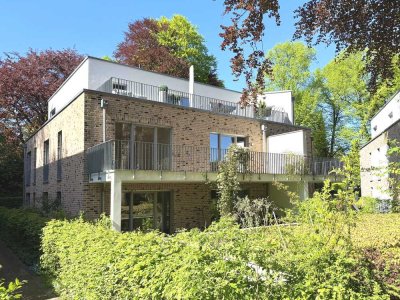 Am Naturschutzgebiet zuhause: Großzügige Maisonette mit Terrasse und Balkon