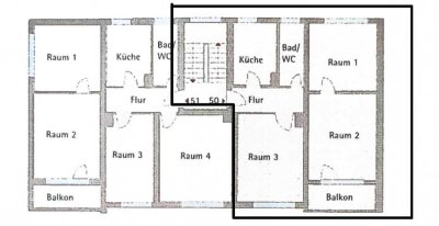 3 Zimmer Wohnung mit 60,7 m² in Wiesbaden