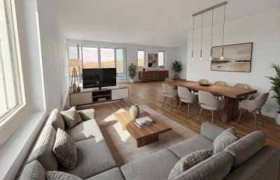 Luxuriöses Neubau-Penthouse mit Fernblick, Aufzug und großer Dachterrasse