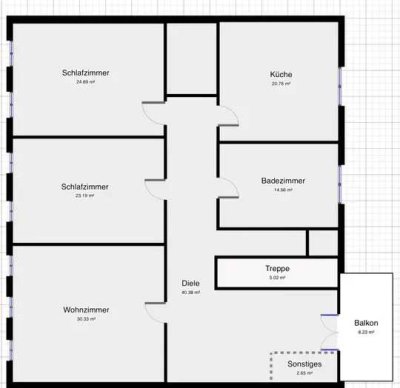 Attraktive 3-Zimmer-Wohnung mit großer Diele, EBK und Loggia in Waldmünchen