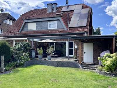 • Moderne Doppelhaushälfte + Wellnesskeller + PV-Anlage & Garten in ruhiger Wohnlage...
