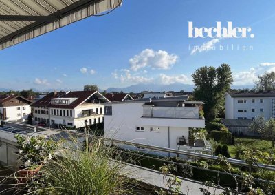 Einmalige Chance: Penthouse mit Panorama-Dachterrasse und traumhaftem Bergblick in Bad Aibling