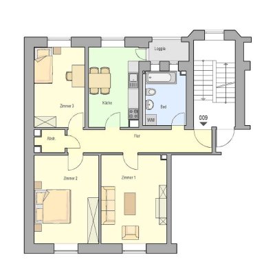3.Zi- Altbauwohnung in der Katzwanger Straße