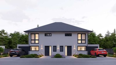 Hüls-Schlüsselfertige Stadtvilla als Doppelhaushälfte mit 125m2 (4 Zimmer) inkl. Grundstück-Top Lage