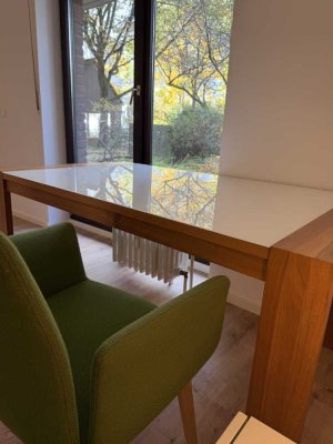 Luxuriöse, vollmöblierte 1,5 Z EG Whg m separater Küche, kl Terrasse und TG, rhein- und uninah