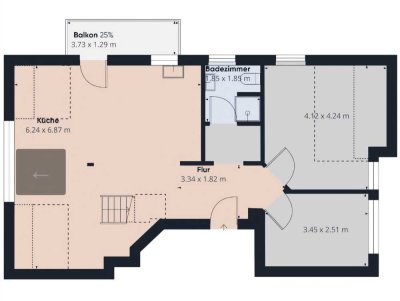 Stilvolle 4-Zimmer-Maisonette-Wohnung mit Balkon in Wöllstein