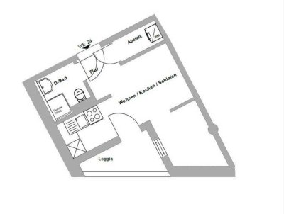Stilvolle 1-Zimmer-Studentenwohnung mit Einbauküche in Dresden