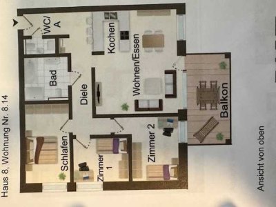 Geschmackvolle 4-Zimmer-Wohnung mit Balkon und Einbauküche in Achern