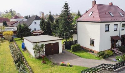 Wohnen im Herzen des Leipziger Neuseenlandes: Doppelhaushälfte mit Garten, Balkon und Sauna