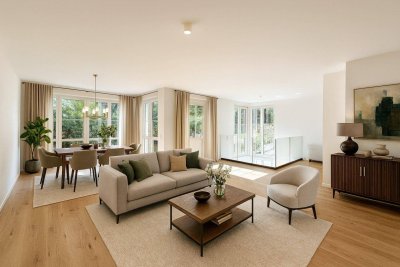 ERSTBEZUG nach Sanierung: 6-Zimmer Maisonettewohnung mit privatem Garten in kompletter RUHELAGE inkl. KFZ-Stellplatz