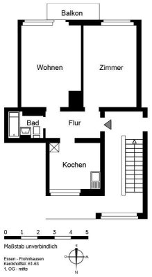 Sanierte 2 Zimmer Wohnung im 2. Obergeschoss in Frohnhausen