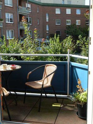 Exklusive, vollständig renovierte 1,5-Raum-Wohnung mit Balkon und Einbauküche in Büsum
