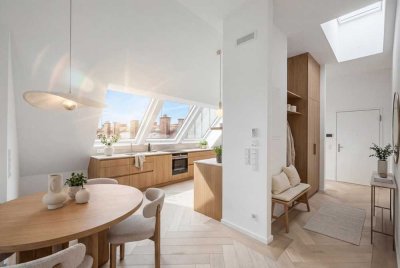 Einzigartige Dachgeschosswohnung mit herrlicher Süd-Dachterrasse zum ruhigen und grünen Innenhof