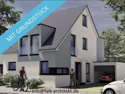 Neubau DHH mit Keller, A+, KfW 40, PV Anlage, Fußbodenheizung,  mit Grundstück zum Festpreis!