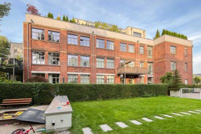 Penthouse-Feeling pur: Stillvolle Maisonette mit wundervoller Aussicht am Karl-Heine-Kanal