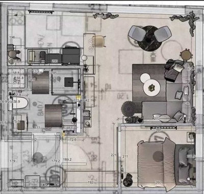 Helle 2 Zimmer  40 m² Wohnung zur Miete