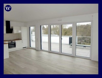 2-Zimmer-Penthouse mit Blick ins Grüne, Dachterrasse, Einbauküche, gute Raumaufteilung