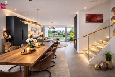 Möbliertes Designer-Doppelhaus mit Spa &amp; Pool nahe Wien