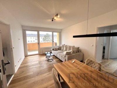 Möblierte 3-Zimmer-Wohnung mit Balkon in ruhiger Lage Ottobrunn, Erstbezug nach Sanierung