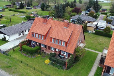 Nur 100 m bis zum Elbstrand: 4-Zimmer-Wohnung mit Terrasse in Schnackenburg/E.