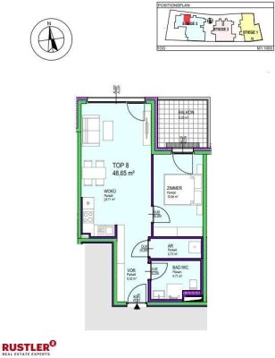 Wohnen beim Stadtmauer Park | Ruhige 2-Zimmerwohnung mit Balkon